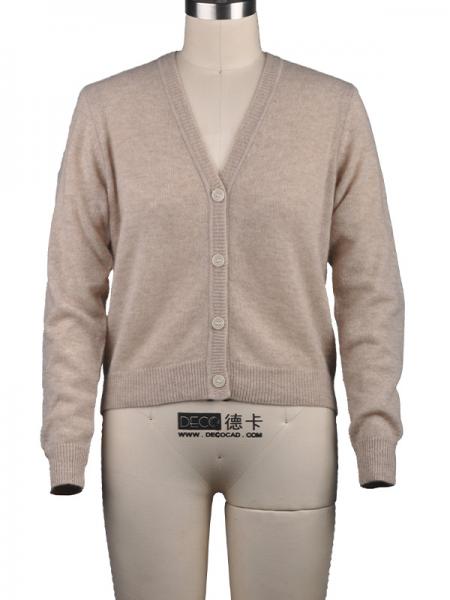 LADIES' 100%CASHMERE CARDIGAN