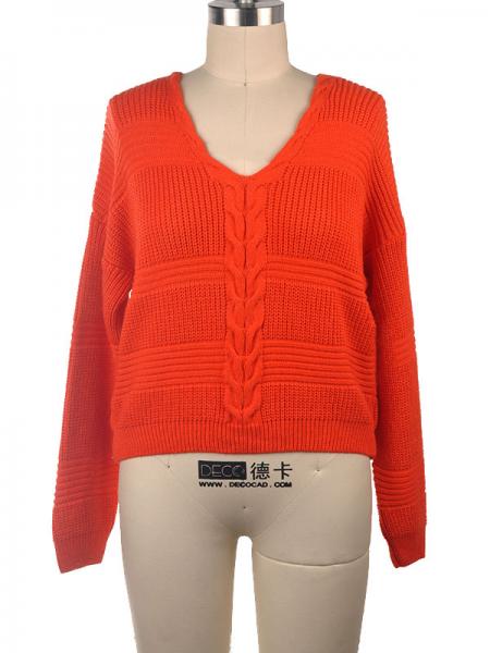 LADIES' CABLE PULLOVER